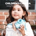 thumbnail image 4 of Cámara Digital Instantánea para Niños Diseño Campo de Flores Azul con Memoria 32GB Filtros Divertidos Grabación de Video Material Seguro Libre de BPA Ideal para Niños de 3 a 5 Años Resistente, 4 of 5