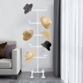 thumbnail image 2 of Industrial Style Hat Stand, Hat Storage Display Holder, Hat Display Rack White 17.3*61in, 2 of 12