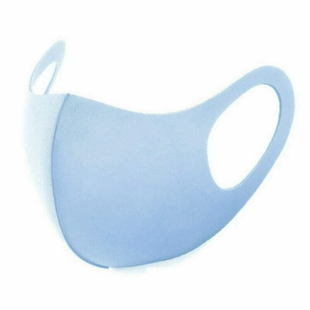 Masque Éponge 3 Couches Anti-Poussière Anti-Salive Réutilisable Unisexe Bouclier Buccal Bleu