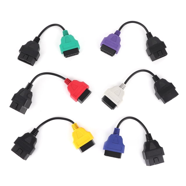 OB Connector,6 Color Auto OBD2 OB Diagnostic Cablefor Dodge Auto Diagnostic Cable Compact and Lightweight