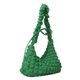 thumbnail image 1 of Bolsos de burbujas para mujer, bolsos de mano de color sólido con correa suave con cordón (verde), 1 of 9