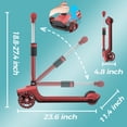 thumbnail image 2 of JUNLING Kick Scooter for Kids, Toddler Scooter with 3 Light Up Wheels and Adjustable Height for Children 3-14 Years Old Girls and Boys, Red, 2 of 6