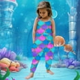 thumbnail image 2 of WEIYLL Girls Rompers Scale Outfits Print Fish Personality Pants Sleeveless Soft Blue Baby Playsuit for 5-6 Years, 2 of 4