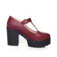 thumbnail image 5 of Ruyang Womens Block High Heel Platform Shoes Ankle Strap Mary Jane Shoes Round Toe Wedge High Heels for Women Open Toe, 5 of 8