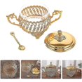 thumbnail image 4 of Tarro de especias, recipiente de vidrio para especias, recipiente transparente para especias de cocina, tarro decorativo para especias, azúcar, café, especias, té suelto (dorado) (, 4 of 5