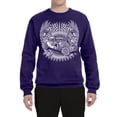 thumbnail image 2 of Wild Bobby, Shake Rattle And Roll Vintage Hot Rods Pop Culture Unisex Crewneck Graphic Sweatshirt, Purple, 2XL, 2 of 3