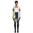 thumbnail image 4 of What's Next Women's and Women's Plus Striped Flyaway Cardigan Sweater, Midweight, Sizes XS-4X, 4 of 5