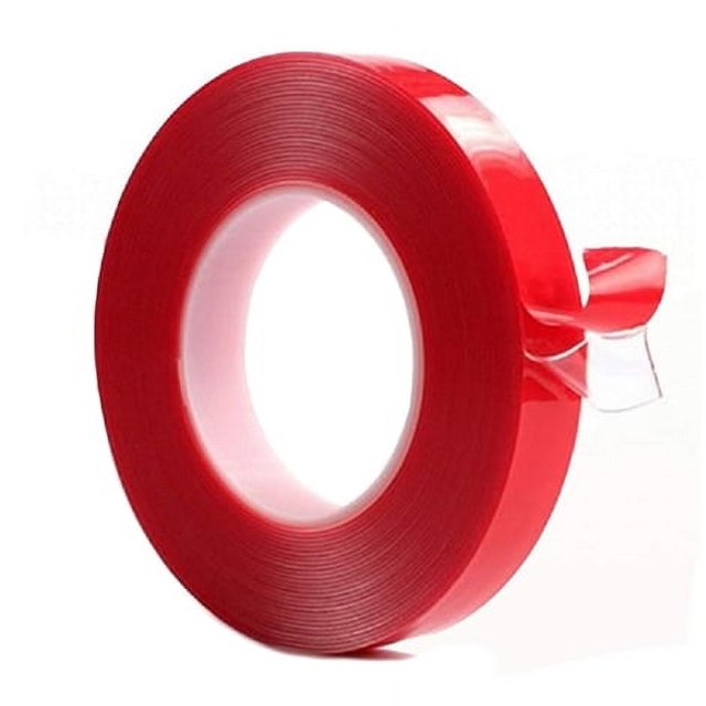 Ruban Double Face Extra Fort 10mm x 10m Transparent Adhésif Double Face par Puissantr Fixation D'Objets Sans Percer pour LED, Bois, Voiture, Joint, Intérieur,1 tomes