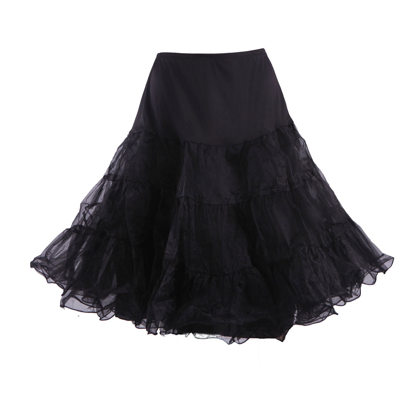 black petticoat dress