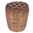 thumbnail image 5 of Wicker Trash Basket for Home Light Brown Wood Material Versatile Storage with Lid 12.5 inches Diameter, 5 of 5