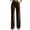 Brown, variant on Women's Velour Dress Pants with Pockets Long Wide Leg Button Closure Suit Trousers Business Casual Pants for Office Daily White