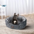 thumbnail image 2 of EastVita Dog Beds for Small Dogs Washable, Round Cat Beds for Indoor Cats Super Soft Large Cat Beds, Soft Flannel Pet Beds for Small Dogs Slip Resistant, Gray, 2 of 8