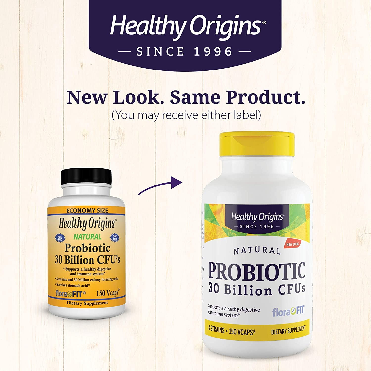 Healthy Origins Probiotic 30 Billion CFU's (floraFIT, Shelf-Stable), 150 Vcaps