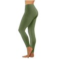 thumbnail image 2 of Workout  Fashion Casual Solid Color Ribbed Seamless Workout High Waist Athletic Pants Soft Comfy Elastic Compression Yoga Leggings, 2 of 5