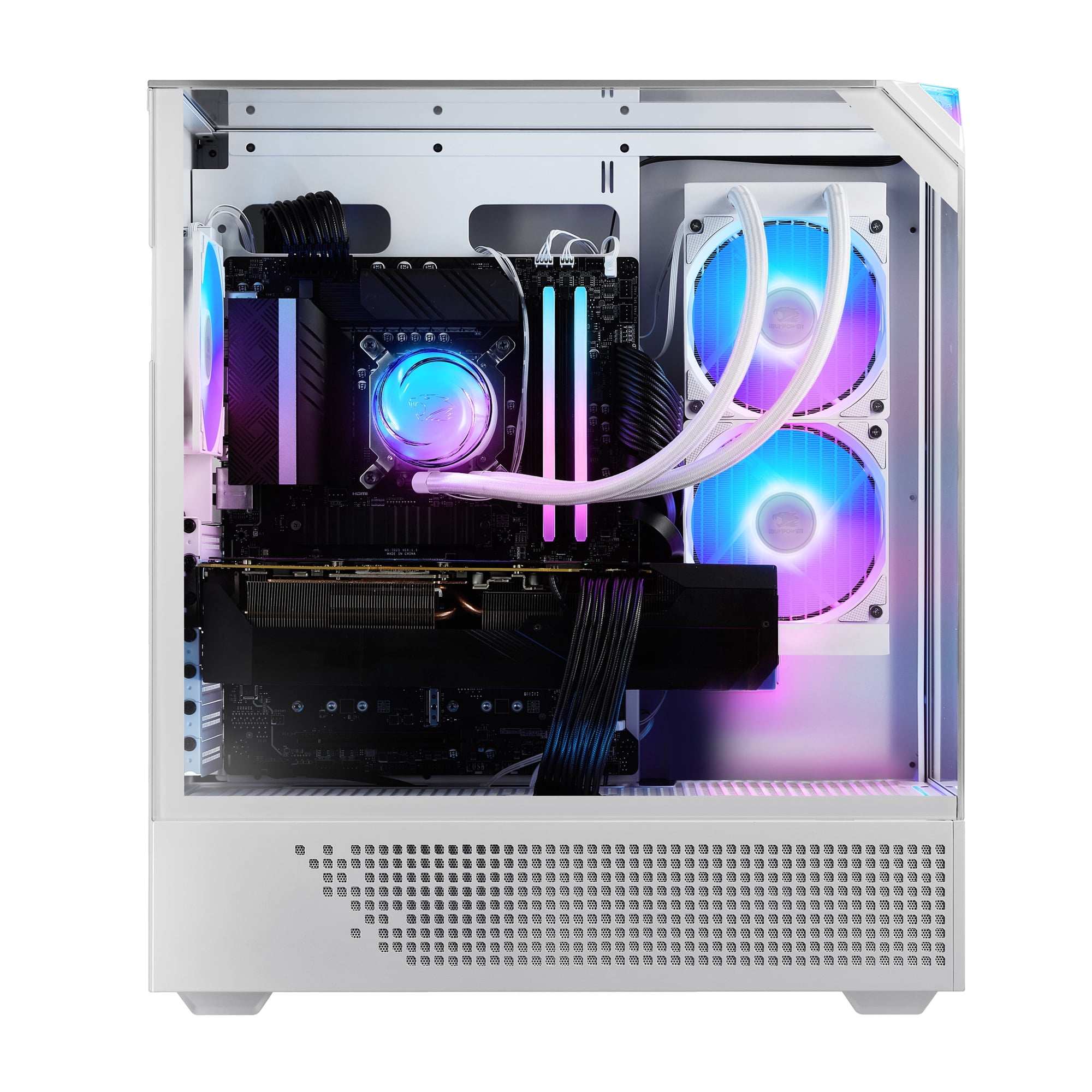 iBUYPOWER Element Gaming PC Desktop Computer AMD Ryzen 7 7800X3D CPU, AMD Radeon RX 9070XT 16GB GPU, 32GB DDR5 RGB 5200MHz RAM, 2TB NVMe SSD, Windows 11 Home, Gamer Keyboard and Mouse - EWA7R97XT01