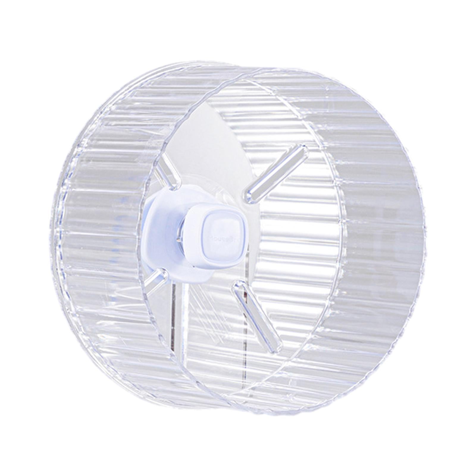 Bvdfgk Hamster Exercise Wheels, Round Small Animals Exercise Wheels for Dwarf Rat Small Clear 21cm No Stands
