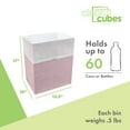 thumbnail image 4 of Clean Cubes 13-Gallon Pop-Up Trash Bins, 3-Pack, Pink – Disposable, Collapsible, with Fitted Trash Bags, 4 of 7