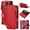 Red, variant on Sanwo Heavy Duty Leather Wallet Cell Phone Case with Wrist Strap and Card Pocket for Samsung Galaxy Z Fold 4,Black