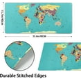 thumbnail image 3 of Extra Large World Map Mouse Pad XXXL Mousepad Gaming Accessories Waterproof Full Desk Cover Mousepad with Stitched Edge for Laptop, Computer and PC, 35.5'''' x 16'''' World Map with Countries, 3 of 5