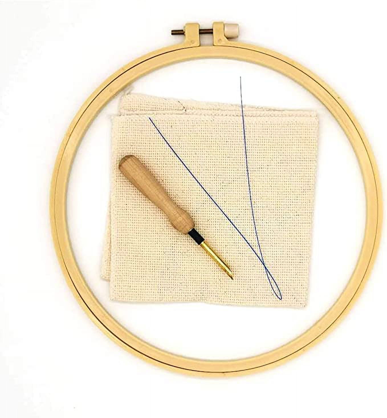 2 Pack Easy DIY Punch Needle Kits Embroidery Kits Set for Starter Kits with Stamped Color Pattern with Instruction,Yarn and Embroidery Wooden Handle Needle Pen (Dairy Cow & Panda)