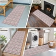 thumbnail image 5 of Runner Rug 2 x 6 Ft, Vintage Pink Flower Washable Non-Slip Floor Mat for Kitchen Hallway/Entryway, Spring Floral Leaves Pastoral Birds Plants Long Kitchen Runner Area Rugs for Living Room,, 5 of 8