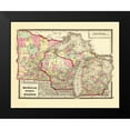 thumbnail image 2 of Baltimore 18x15 Black Modern Framed Museum Art Print Titled - Michigan, Minnesota , Wisconsin - Baltimore 1873, 2 of 5
