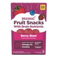 thumbnail image 2 of (3 pack) Brainiac Fruit Snacks with BrainPack, Mixed Berry Flavor, 20 Count, 2 of 11