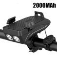 thumbnail image 1 of 4 In 1 Bicycle Phone Holder Led Bike Headlight Usb Charge Treasure With Horn Waterproof, 1 of 3