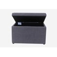 thumbnail image 2 of Hometrends Faux Linen Storage Ottoman, 2 of 4