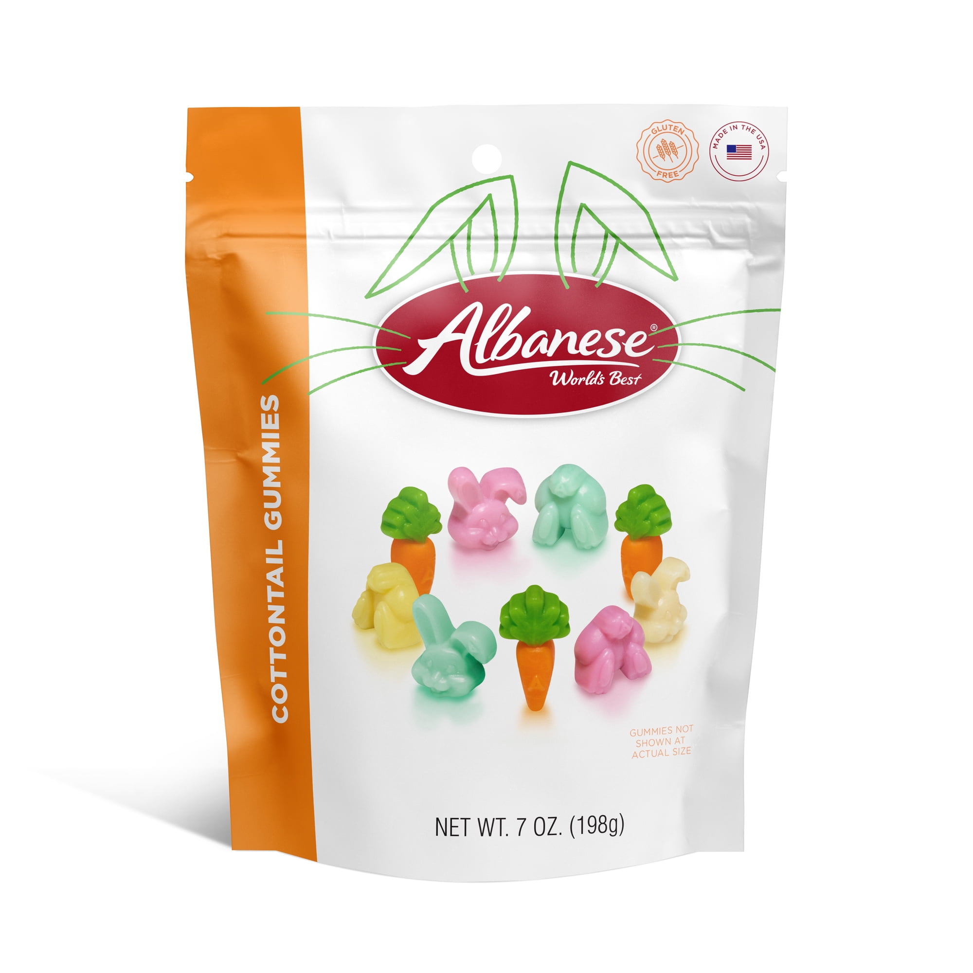 Albanese Cottontail Gummies, Easter Gummy Candy, 7 oz (198g) Pouch