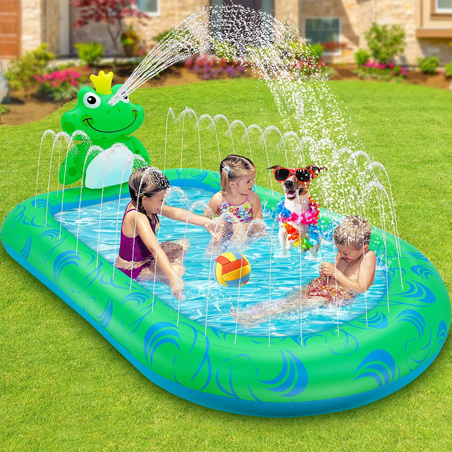 baby pool with sprinkler
