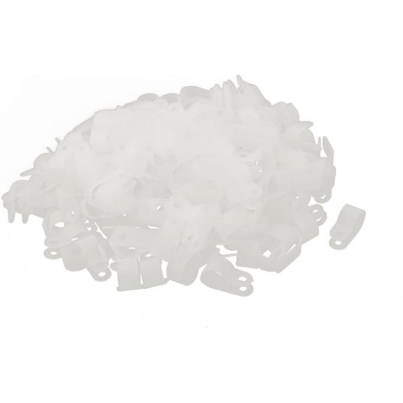 200Pcs Nylon R Type 1/2" 13.2mm Cable Cord Wire Clamp Clip Fastener White (200Pcs Nylon R Type 1/2' '13.2mm Cable Cable Clamp Clip Clip Fastener