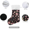 thumbnail image 3 of Coolnut 17.7 Inch Christmas Stockings, 1 PCS Vintage Floral Design Presonalized Large Stocking Sock for Family Holiday Xmas Party Decorations, 3 of 7