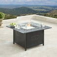 thumbnail image 2 of Oakland Living RICA-RONIN-5PC-AC 42 in. Outdoor Aluminum Square Fire Table Set with Four Deep Seating Swivel Rocking Chair - 5 Piece, 2 of 10