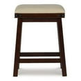 thumbnail image 4 of Linon Serrano 24" Wood Backless Gray Faux Leather Counter Stool in Off White, 4 of 9
