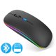 thumbnail image 2 of Ratón inalámbrico compatible con Bluetooth con luz RGB recargable por USB para ordenador portátil, PC, Macbook, ratón para juegos de 2,4 GHz y 1600 DPI, 2 of 7