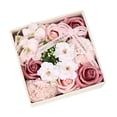 thumbnail image 3 of Tongina Floral Scented, Soap Flower Box, Simulated Flowers Ornament Flower Bath Soap, Artificial Flower Soap, for Wedding Anniversary Pink, 3 of 8