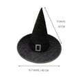 thumbnail image 4 of AWZXDE Chapeau de Sorcière Violet pour Fête d'Halloween pour Femme avec Fleurs Rouges, Couvre-Chef Pointu Noir, 4 of 8
