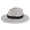 Grey, variant on Straw Hat Travel Hat Band Decor Folding Thin Hat Unisex Big Brim Sunscreen Jazz Fashion Accessories