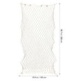 thumbnail image 4 of FELTECHELECTR Red de pesca decorativa estilo mediterráneo WINOMO, red de pesca marina, decoración de pared, utilería para fotografía, decoración de fondo, 100 x 200 cm, marrón claro, 4 of 5