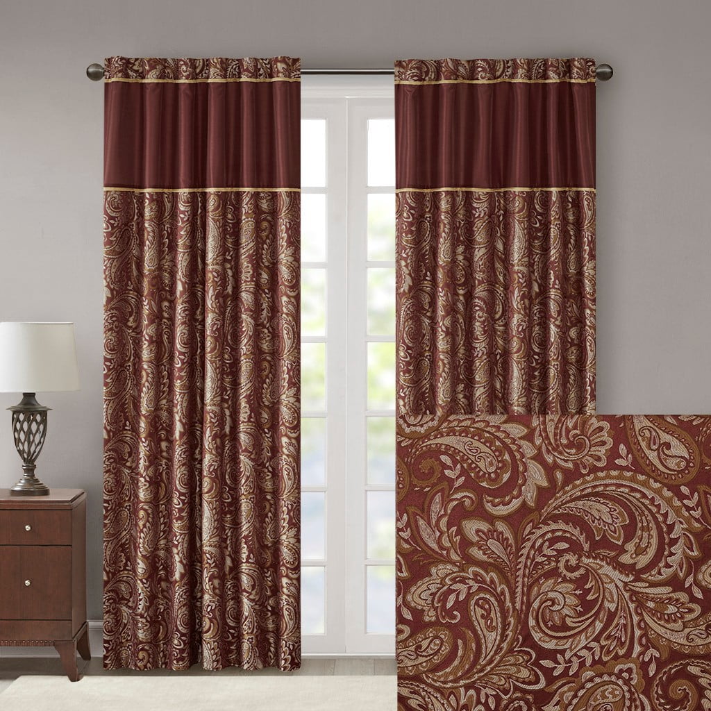 MAYEERTY Jacquard Curtain Panel Pair - 2 Pcs Window Panels