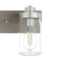thumbnail image 4 of Hunter - Devon Park 3-light Brushed Nickel, Medium Size Vanity Light, Dimmable, Rustic Style, for Bedrooms, Dining, Living Rooms - 48020, 4 of 8