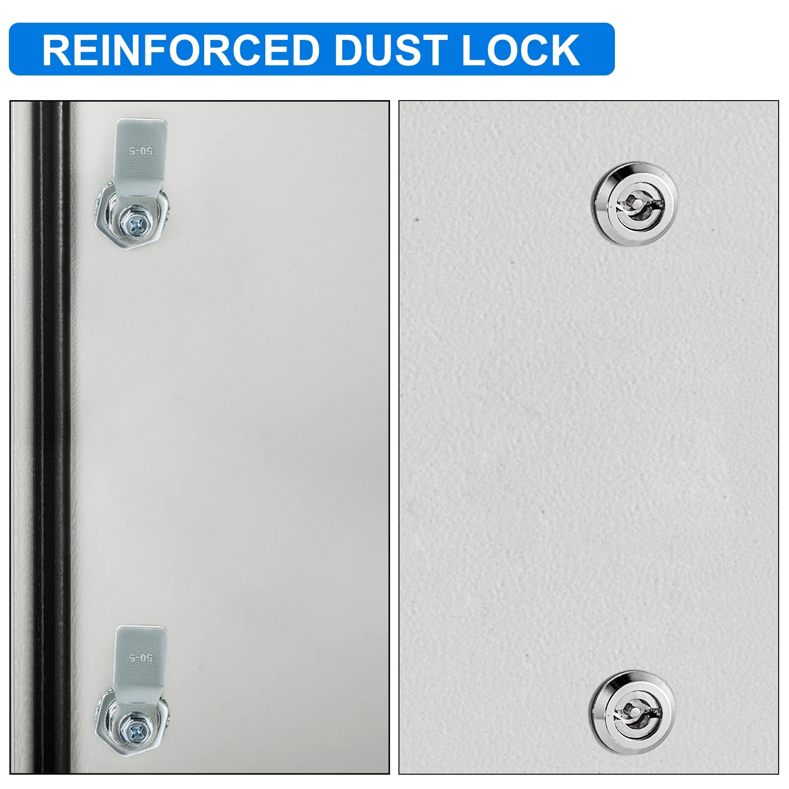 Electrical Box 24'' x 16'' x 12'' Electrical Enclosure Box,IP65 Weatherproof Metal Box Wall-Mounted Electronic Equipment Enclosure Box with Mounting PlatCarbon Steel Hinged Junction Box,