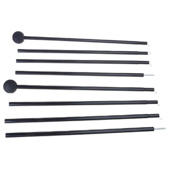 2Pcs Folding Beach Tent Poles Light Weight Canopy Poles Adjustable Length Outdoor Awning Rod