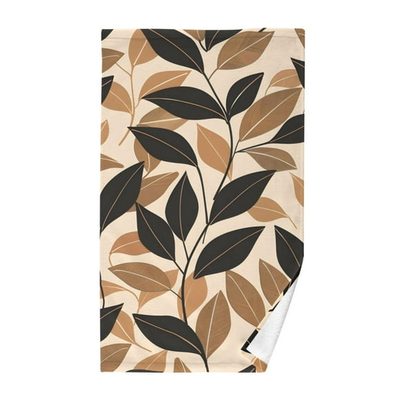 Leaves Cotton Face Towels Absorbent Hand Towel Soft Bathroom Towel for Kitchen Hotel Decoration