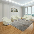 thumbnail image 4 of Gewnee Power Recliner Sofa Sectional Couch with LED Light for Living Room,Air Leather Reclining Loverseat and Sofa with Cup Holder Storage Console for Home Theater, 4 of 19