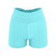 thumbnail image 2 of Gibobby Shorts Deportivo Ladies New Summer Honeycomb Fabric Bow Tie Belt Peach Hip Tight Waist High Hip Movement Yoga Shorts(Aqua, L), 2 of 5