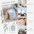 thumbnail image 7 of Light Blue Cotton Pad Holder - Polyresin Bathroom Storage Container with Bamboo Lid, 7 of 7