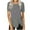 #11 Gray, variant on Summer Tops for Women Plus Size Short Sleeve T-Shirts Round Neck Slim Fitted Basic Blouses Stretchy Lightweight Tunic Tops Dressy Casual Bohemian Floral Print Pullover Tops