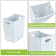 thumbnail image 3 of White Wood Farmhouse Waste Basket with Antique Metal Handle, Rustic Trash Can for Bathroom, Bedroom, and Office, 3 of 7